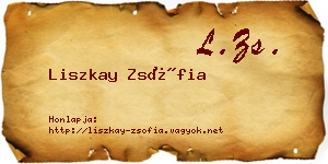 Liszkay Zsófia névjegykártya