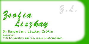 zsofia liszkay business card